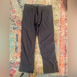 PrAna mens Stretch Zion pants  - 34x32 - coal